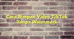 Cara Simpan Video TikTok Tanpa Watermark